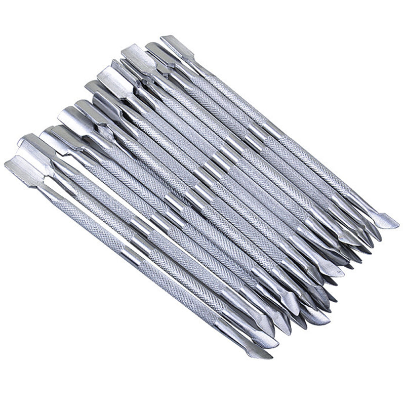 10 Stainless Steel Cuticle Pushers